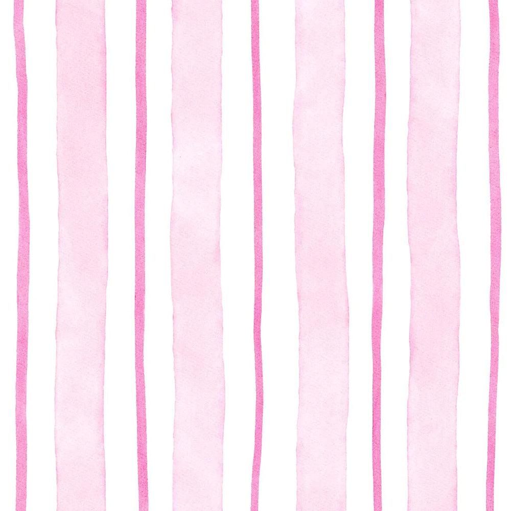 Lavender Bow - Pink Stripe Classic Footie