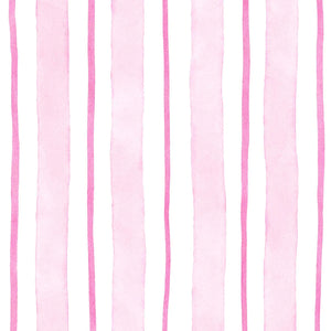 Lavender Bow - Pink Stripe Classic Footie