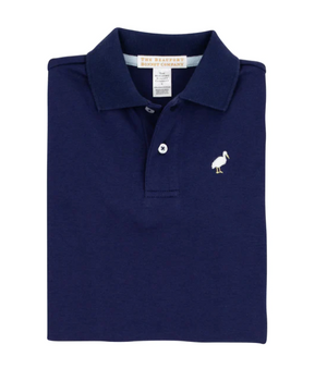 The Beaufort Bonnet Company - Nantucket Navy Prim and Proper Polo SS-Pima