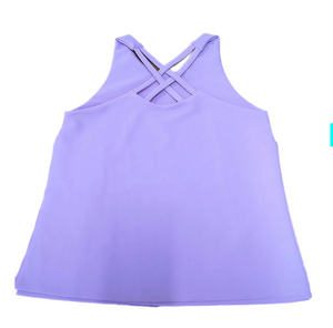 Be Elizabeth - Cross Back Lavender Athleisure Top