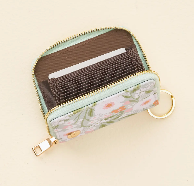 The Darling Effect - Floral Haven Sage Zip Around Wallet