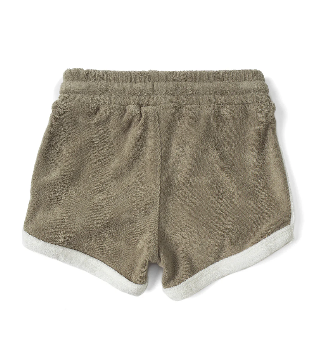 Little Bipsy - Khaki Green Terry Cloth Track Shorts