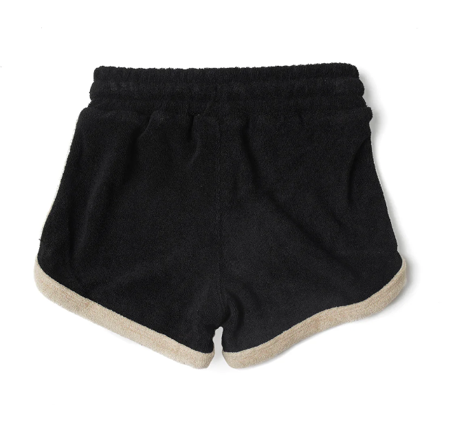 Little Bipsy - Black Terry Cloth Track Shorts