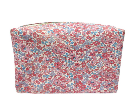 TRVL Design - Luxe Cosmetic Bag Marseille Everyday with Pink Pinstripe Liner