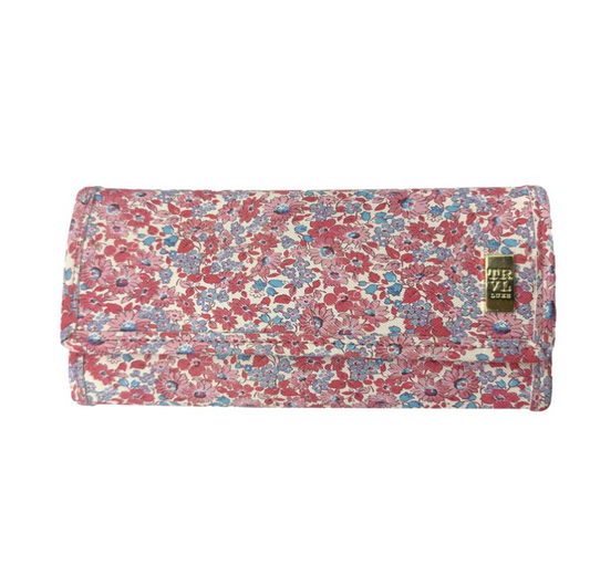 TRVL Design - Luxe Jewelry Wallet Marseille with Pink Pinstripe Liner