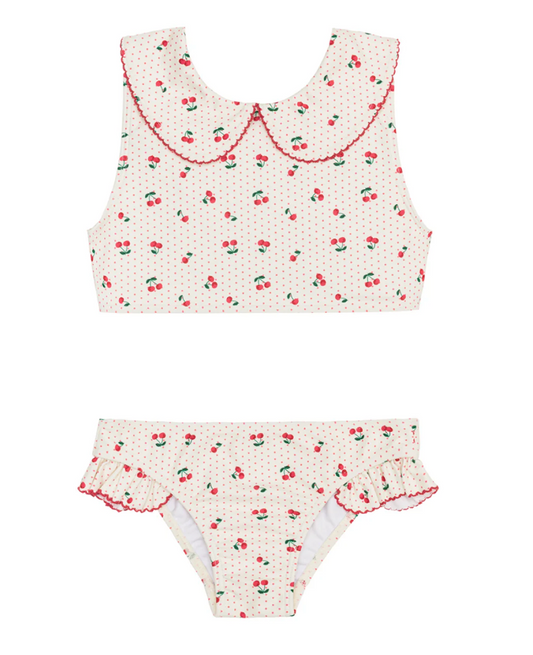 Minnow - Girls Summer Cherries Round Collar Bikini