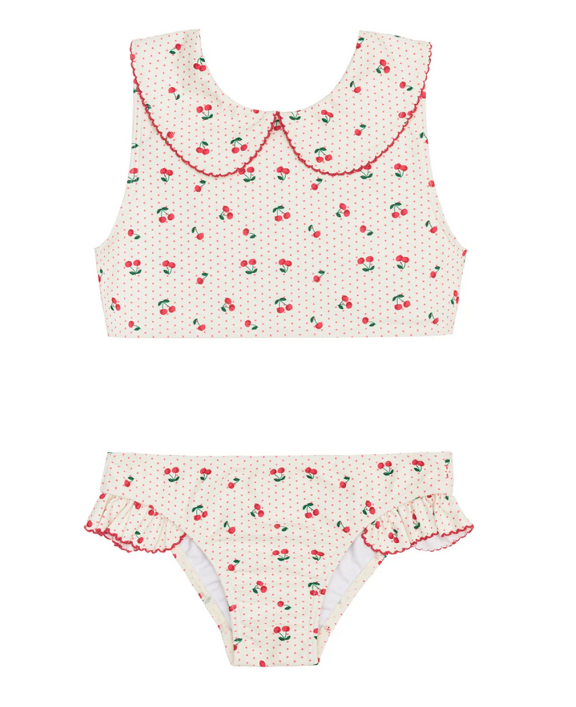 Minnow - Girls Summer Cherries Round Collar Bikini