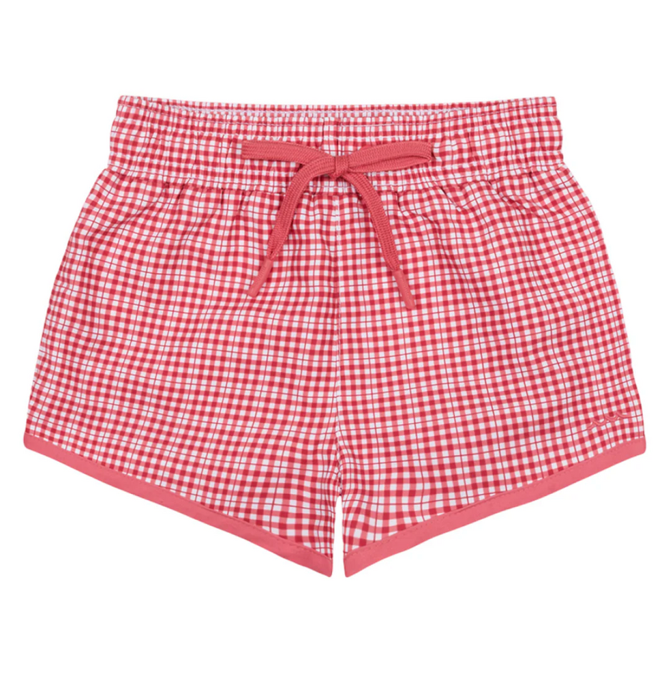 Minnow - Boys Poppy Gingham Boardie