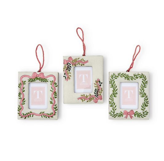 Holiday Memories 2 1/4 3 Embroidered Photo Frame Ornament
