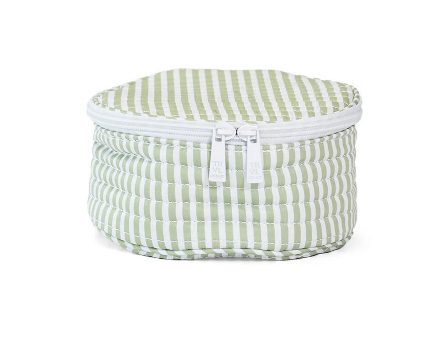 Quilted Jewel Round decorative pillow by TRVL Designs featuring a textured, jewel-toned quilted fabric for cozy home decor.