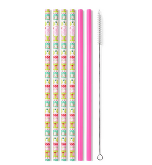 Swig - Cookie Jar + Pink Reusable Straw Set