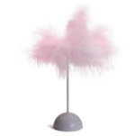 Two's Company - Pink Feather Light Up Décor