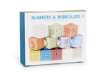 Cupcakes and Cartwheels - 12 Pc Stackable Numbers and Dinosaurs Block Set