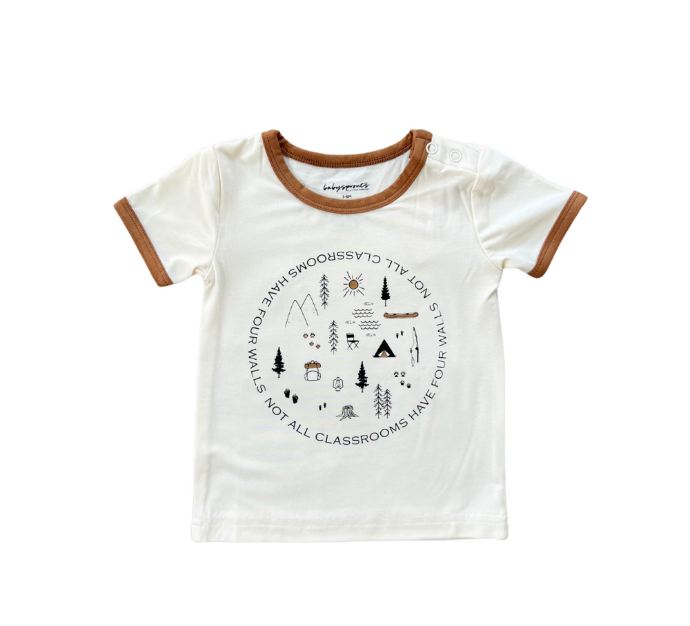 Babysprouts - Retro Short Sleeve Tee - Not All Classrooms Have Four Walls