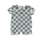 Babysprouts - Tee Romper - Seagrass Checker