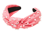 Pink Textured Pearl Headband