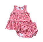 Babysprouts - dessert rose floral peplum set