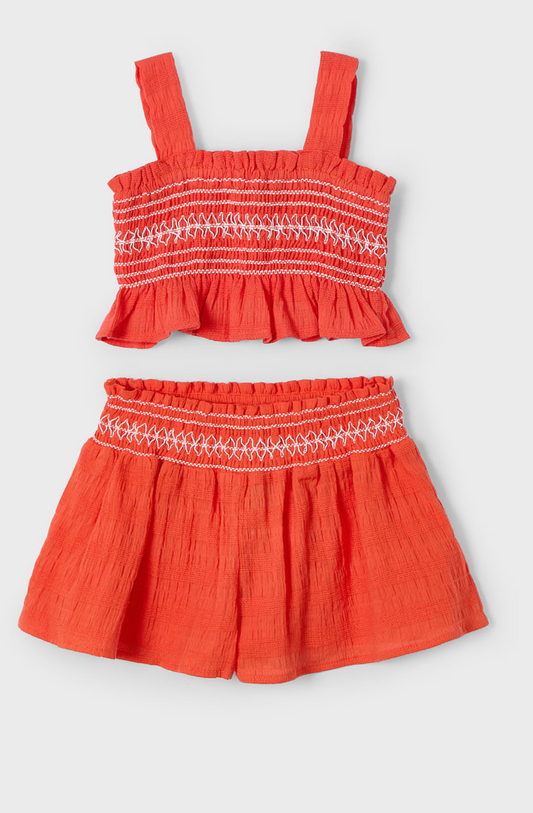 Mayoral - Paprika Girls Smocked Top Set