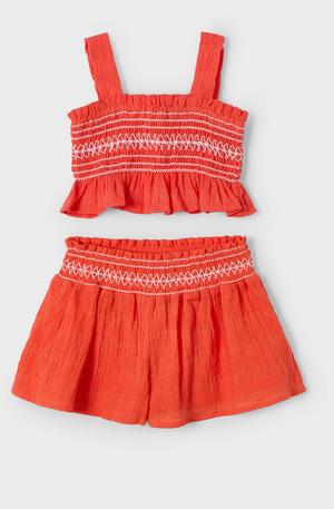 Mayoral - Paprika Girls Smocked Top Set