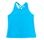 James & Lottie - Cross Back Bright Blue Top - Athleisure