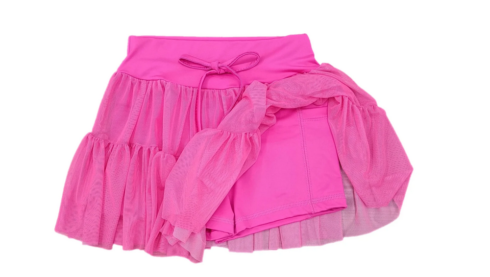 
            
                Load image into Gallery viewer, James &amp;amp; Lottie - Hot Pink Tiered Skort BE
            
        