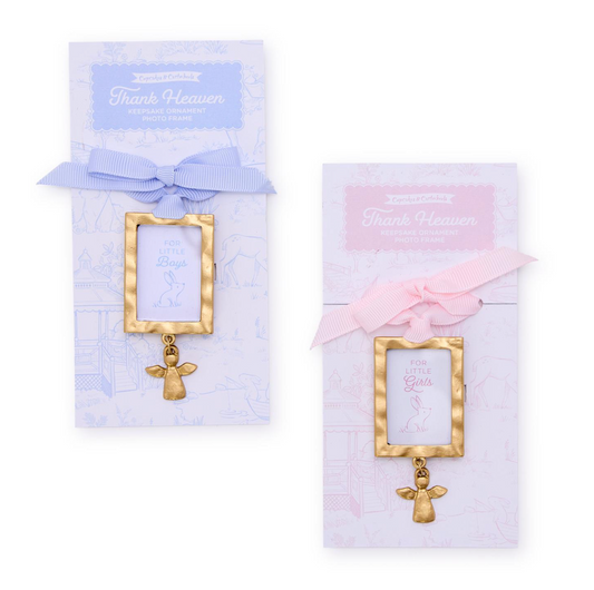 Thank Heaven Keepsake Ornament Photo Frame with Angel Charm