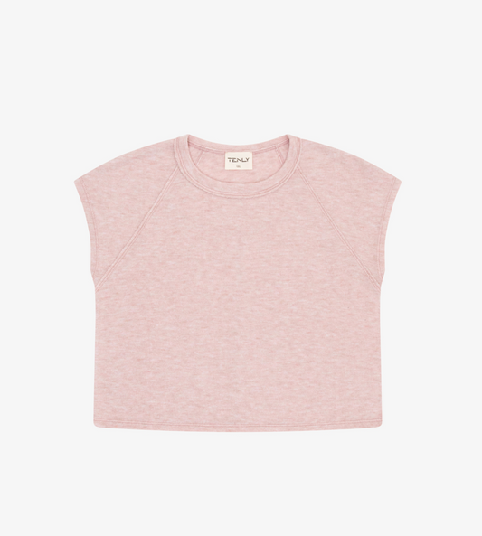 Light Pink Hacci Jersey Sleeveless Raglan Tee