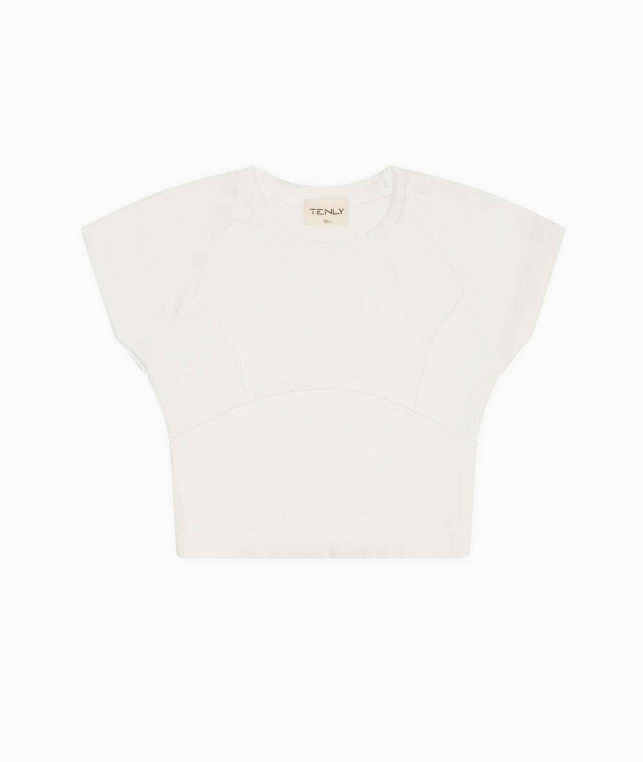 Ecru Rayon Ribbed Cap Baseball Tee