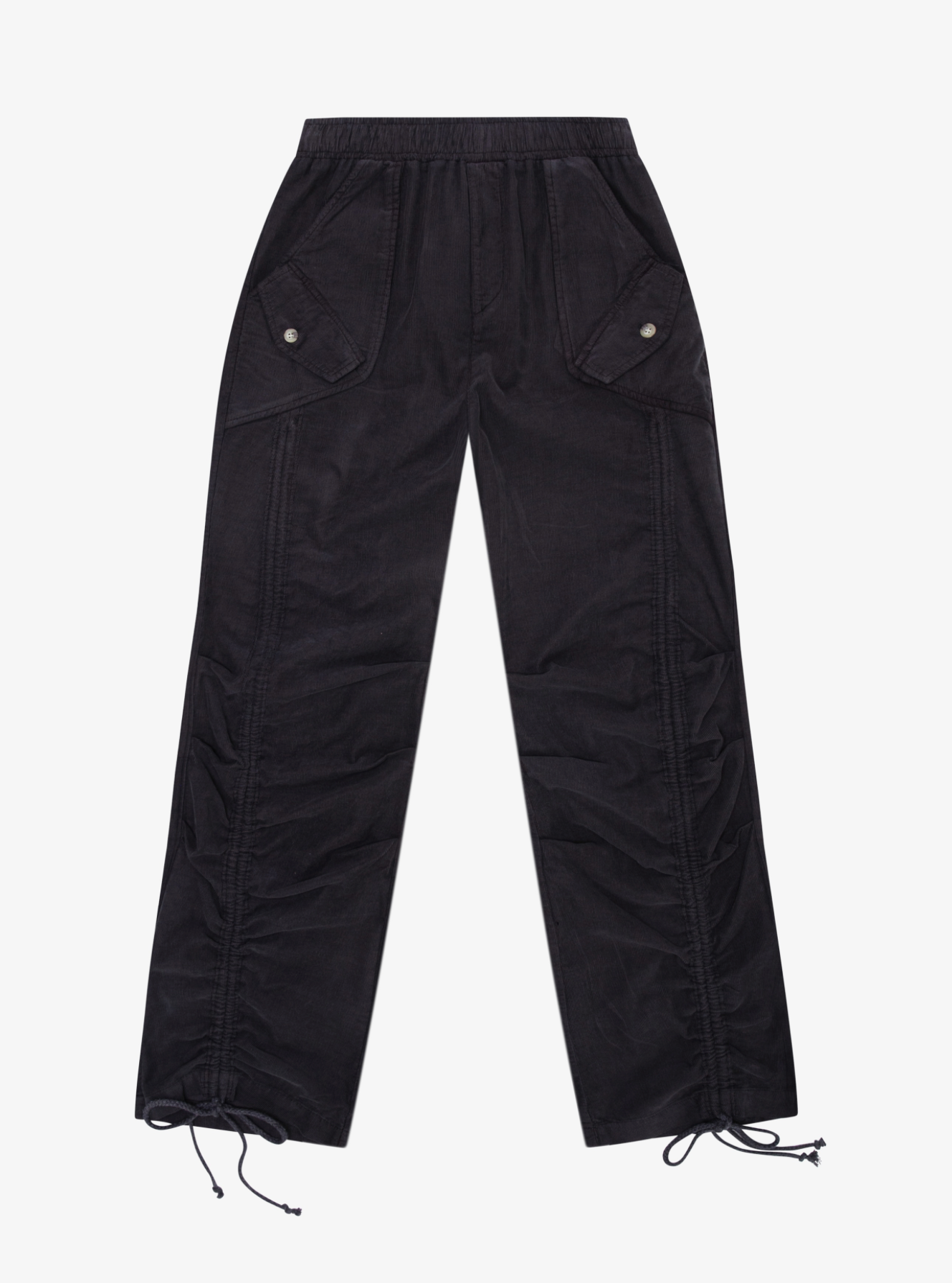 Dark Shadow Corduroy Utility Ruched Pant