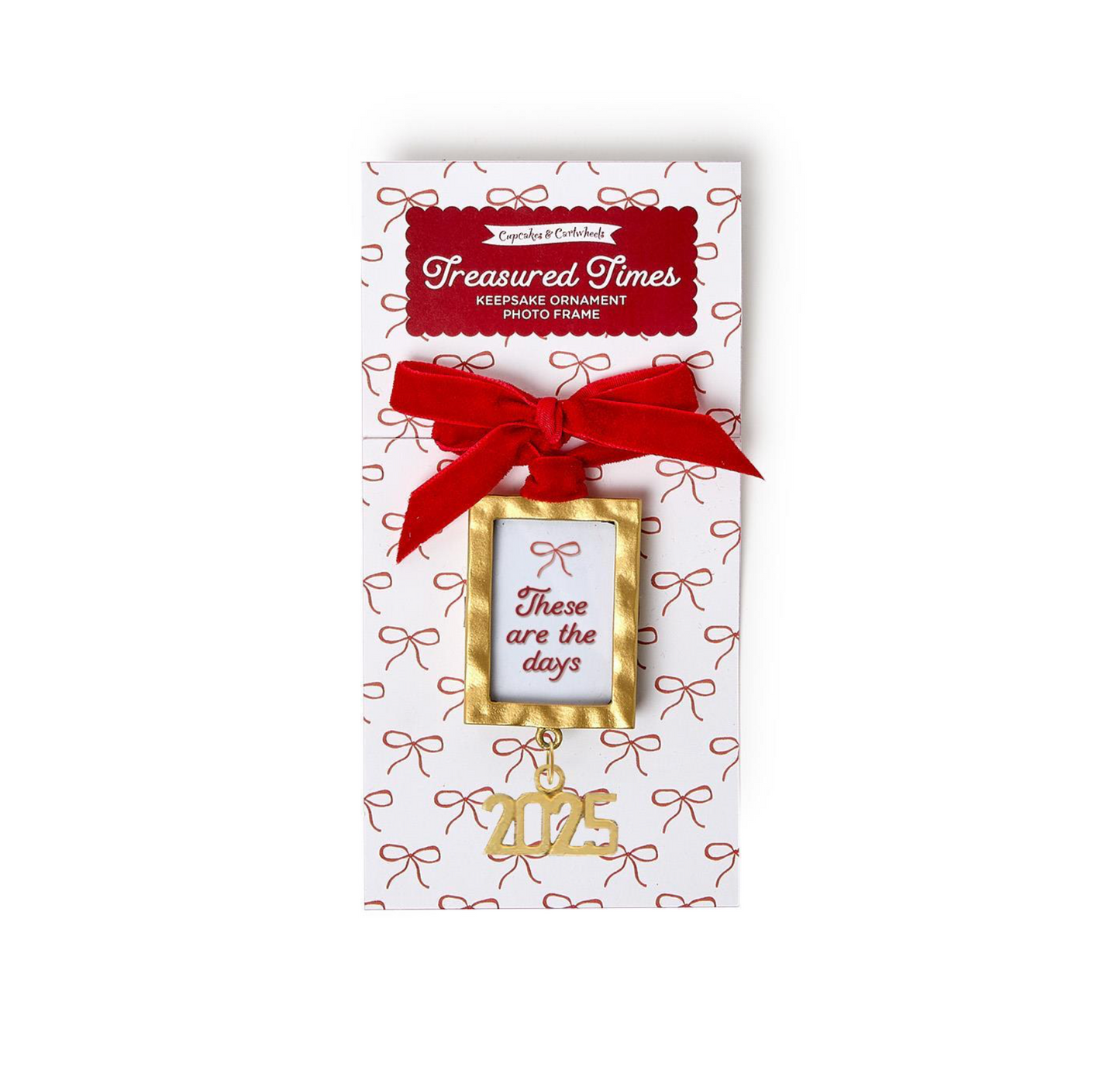 Keepsake Ornament Photo Frame with 2025 Charm