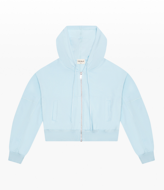 Calypso French Terry Raw Edge Zip Hoodie
