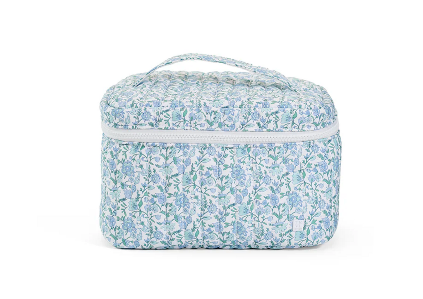 TRVL Designs quilted train set featuring colorful fabric, detailed stitching, and playful train design for children's bedding.