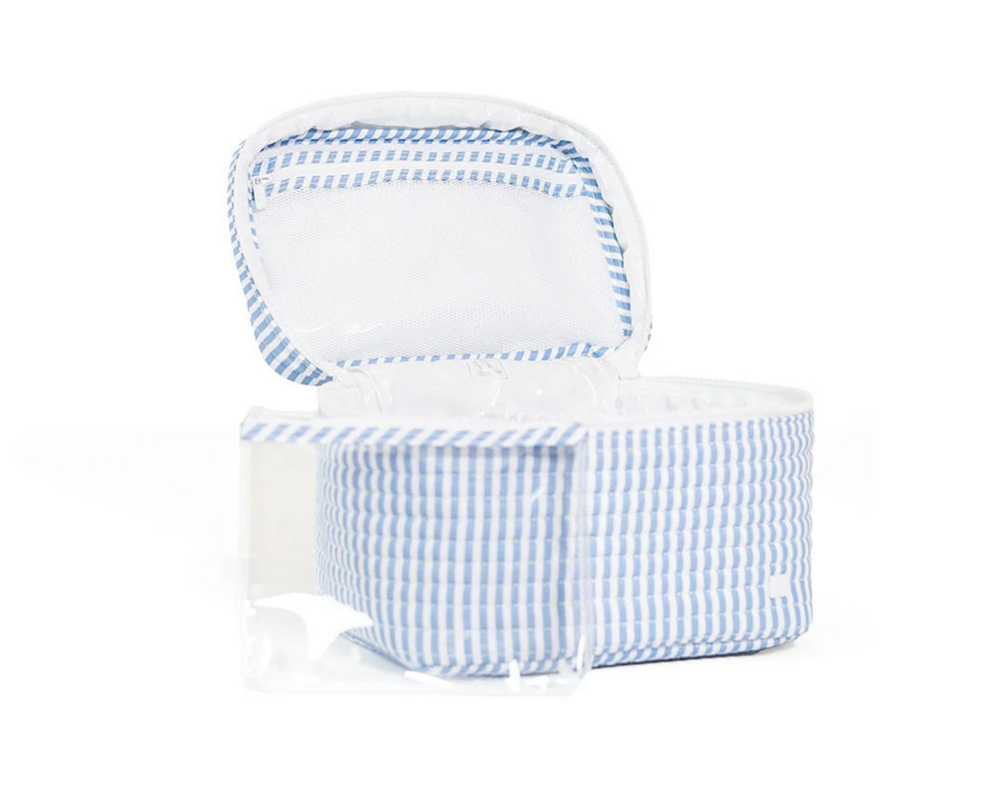 Quilted train set by TRVL Designs featuring a colorful train with quilted fabric, ideal for children's play and comfort.