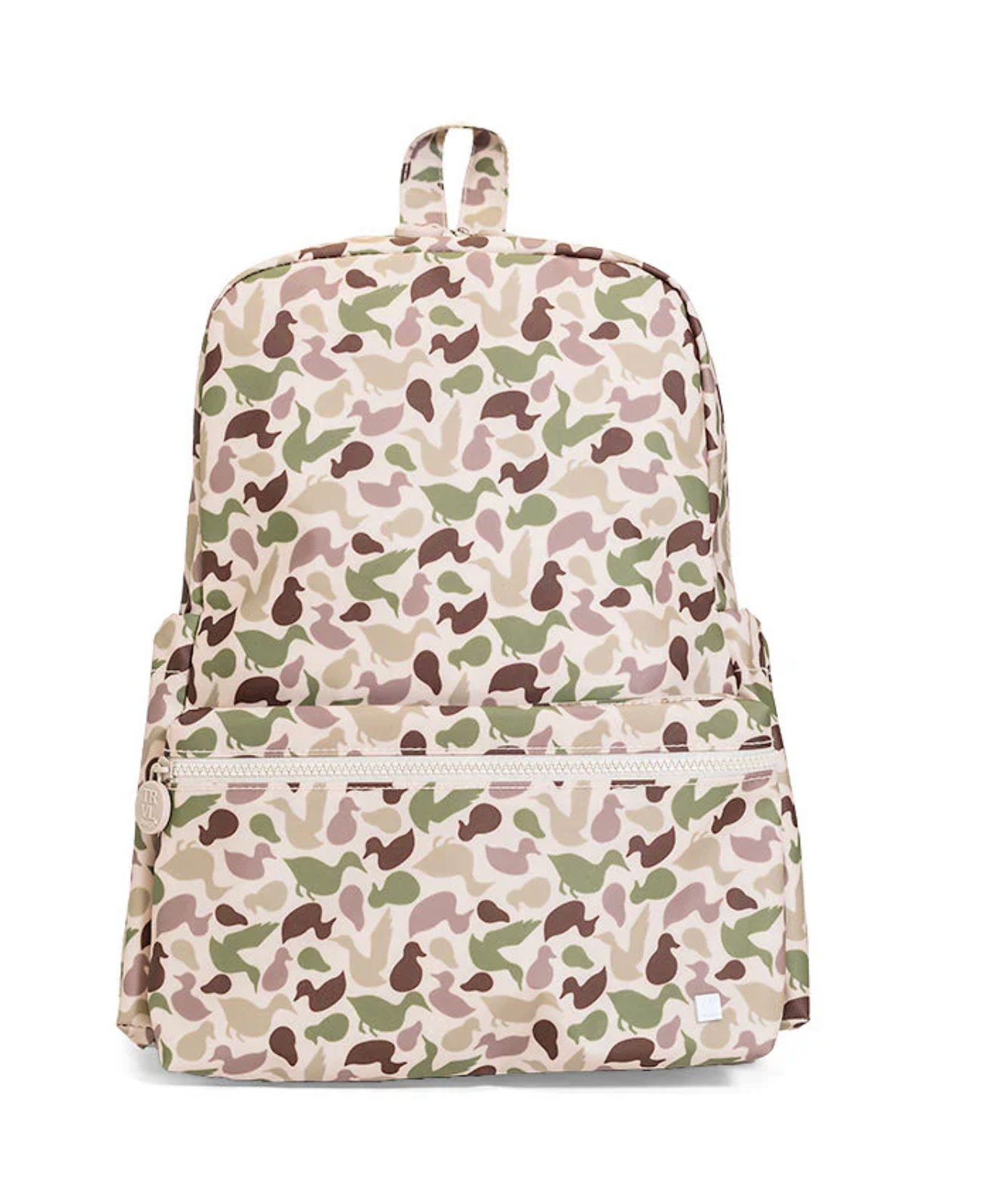 TRVL Design backpack featuring multiple compartments, adjustable straps, and durable material, suitable for travel and everyday use.