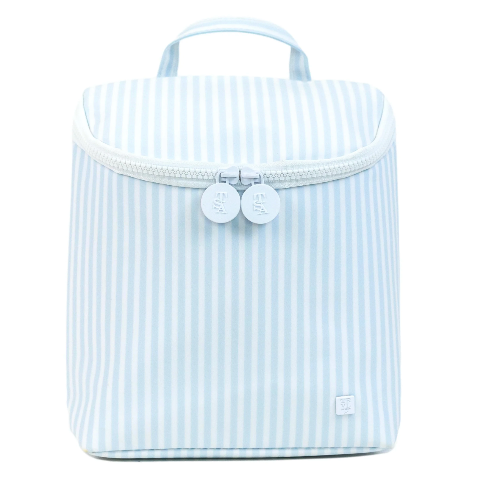 TRVL Designs insulated lunch bag with sleek design, featuring a zippered closure and carry handle for easy portability.