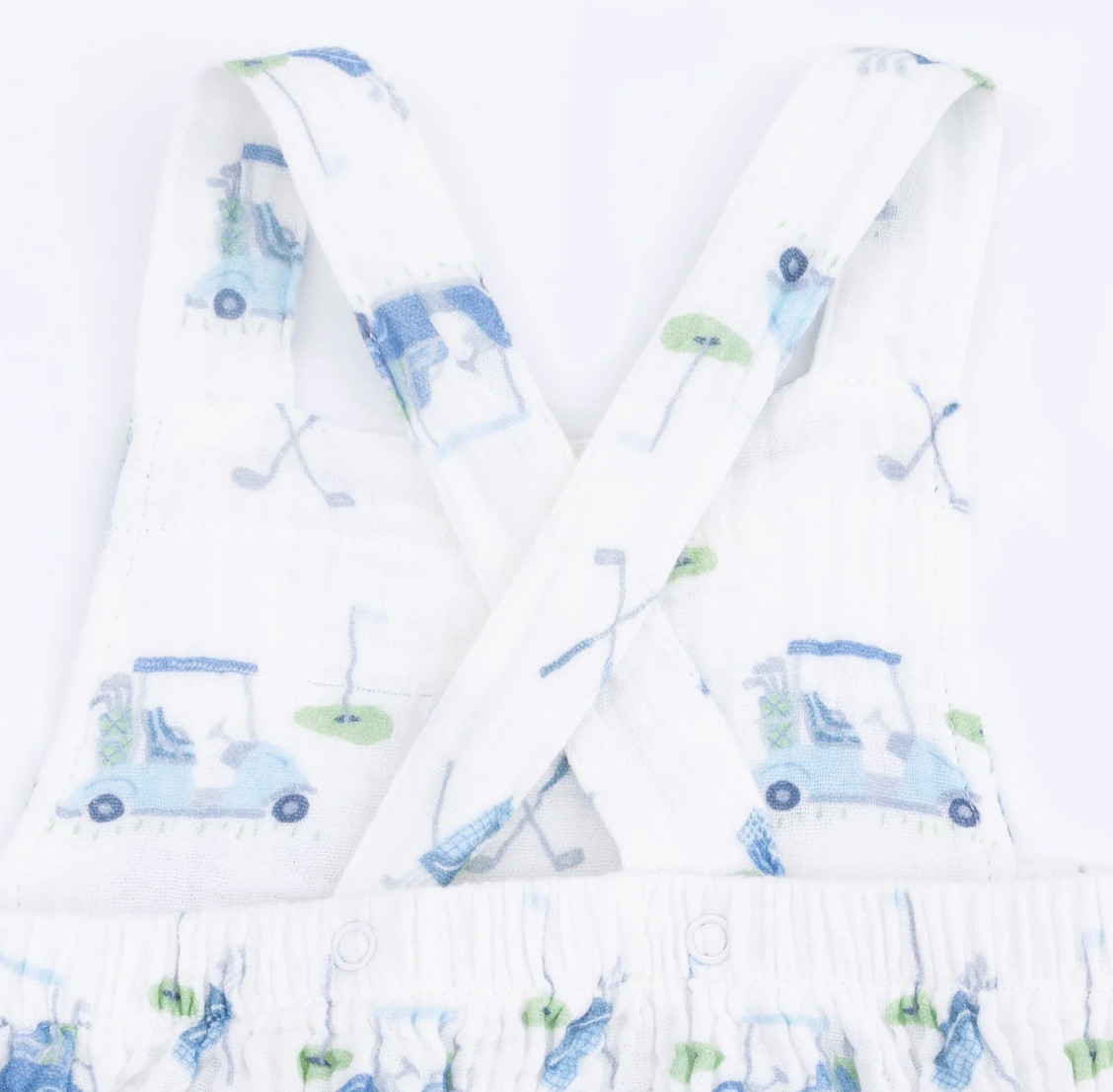 Blue Golf Carts Retro Sunsuit