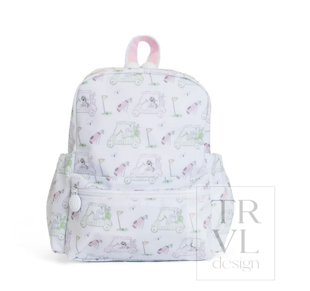 TRVL Designs Mini Backer logo displayed on a digital screenshot, showcasing a compact and stylish product design.