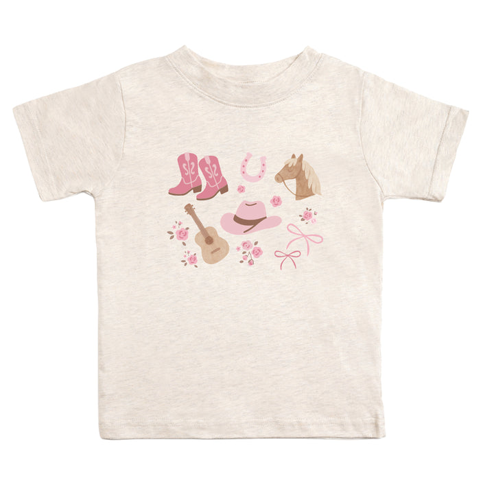 Western Girlie Short Sleeve T-Shirt by Sweet Wink featuring a casual fit with Western-inspired graphics on soft fabric.