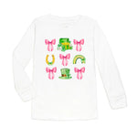 Sweet Wink - Lucky Coquette St. Patrick's Day Long Sleeve Shirt - White