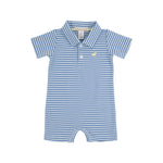 The Beaufort Bonnet Company - Sir Propers Romper - Barbados Blue Stripe/Barbados Blue/Bellport Butter Yellow