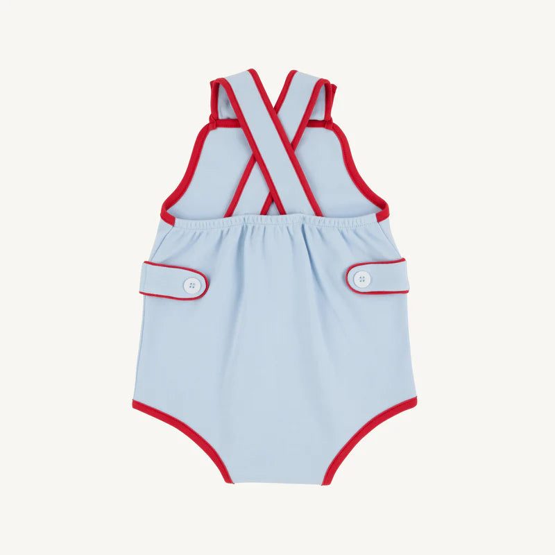 
            
                Load image into Gallery viewer, The Beaufort Bonnet Company - Skipper Sunsuit - Buckhead Blue/Richmond Red
            
        