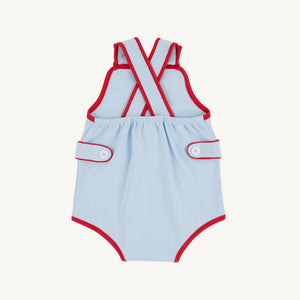 The Beaufort Bonnet Company - Skipper Sunsuit - Buckhead Blue/Richmond Red