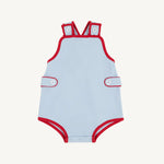 The Beaufort Bonnet Company - Skipper Sunsuit - Buckhead Blue/Richmond Red