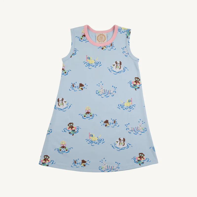 The Beaufort Bonnet Company - Doggy Paddle Sand Pearl Pink Sleeveless Polly Play