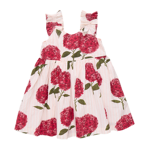 Pink Chicken - Baby Girls Via Jumper Pink Stripe Hydrangeas