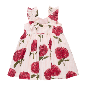 Pink Chicken - Baby Girls Via Jumper Pink Stripe Hydrangeas