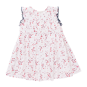 Pink Chicken - Girls Waverly Dress Red Ditsy Stars