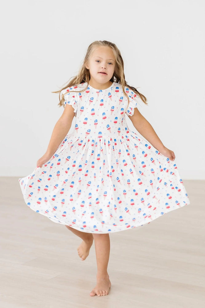 
            
                Load image into Gallery viewer, Mila &amp;amp; Rose - Summer Sweets Flutter Sleeve Twirl Dress
            
        