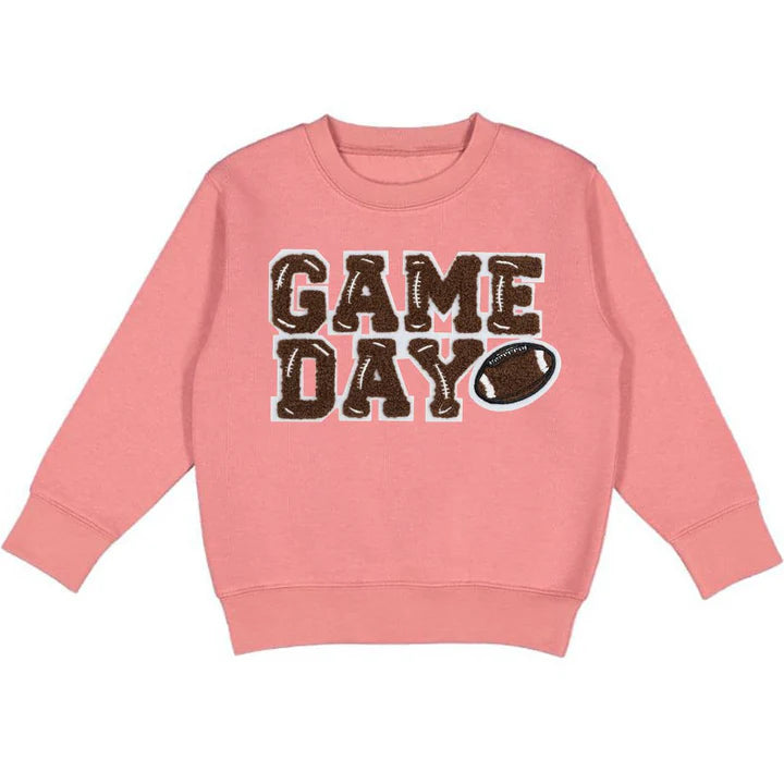 Sweet Wink- Dusty Rose Game Day Patch Sweatshirt