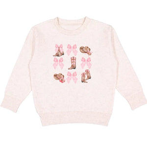 Sweet Wink - Coquette Cowgirl Sweatshirt - Natural